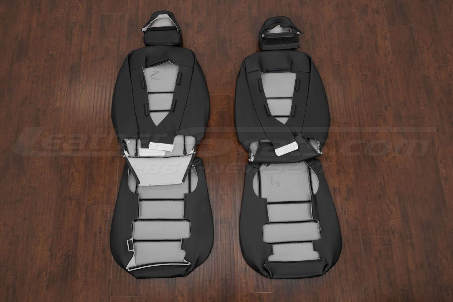 Front seat leather upholstery kit - flipped