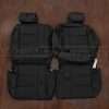 Toyota Landcruiser custom black leather seats - Third row upholstery