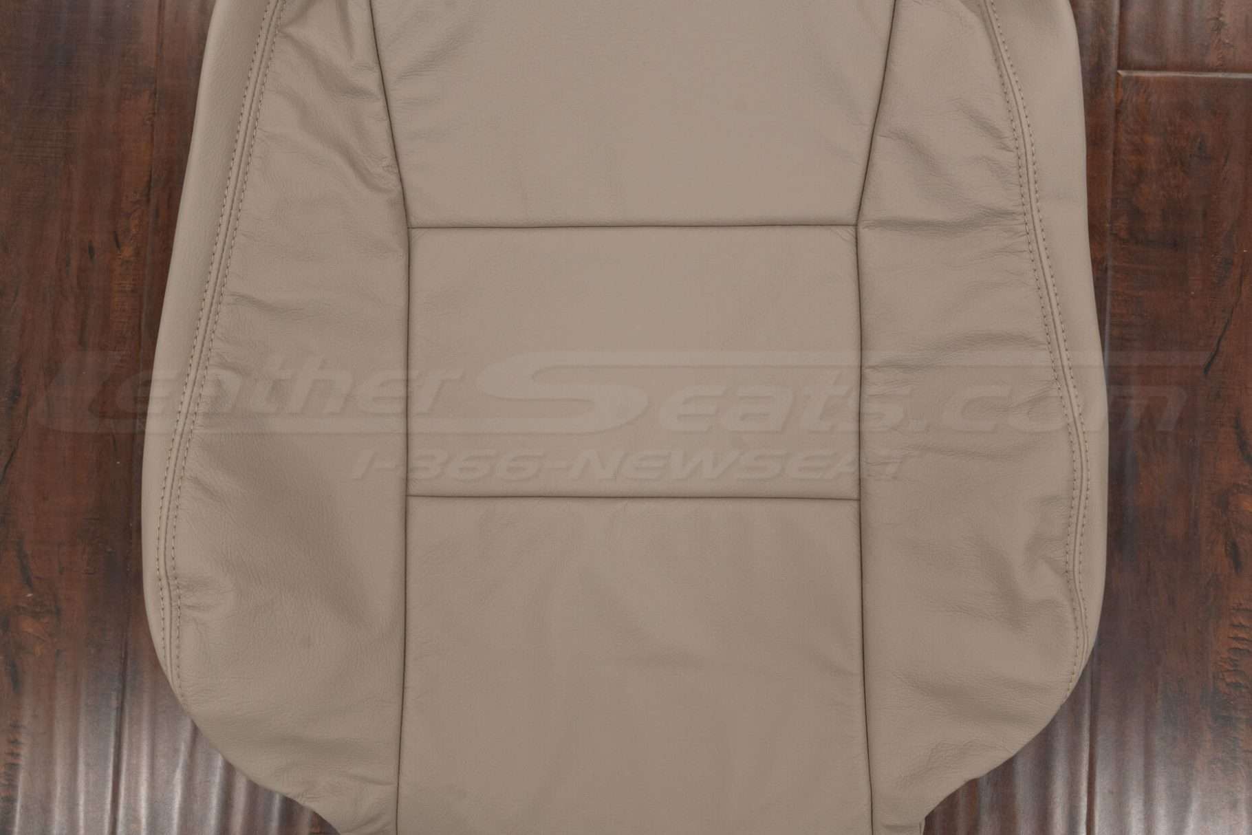 Insert section of leather backrest upholstery