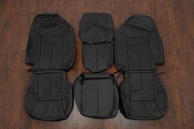 1998-2002 Dodge Ram Quad Cab leather seat interior kit - Black with Ash stitching - Featured IImage