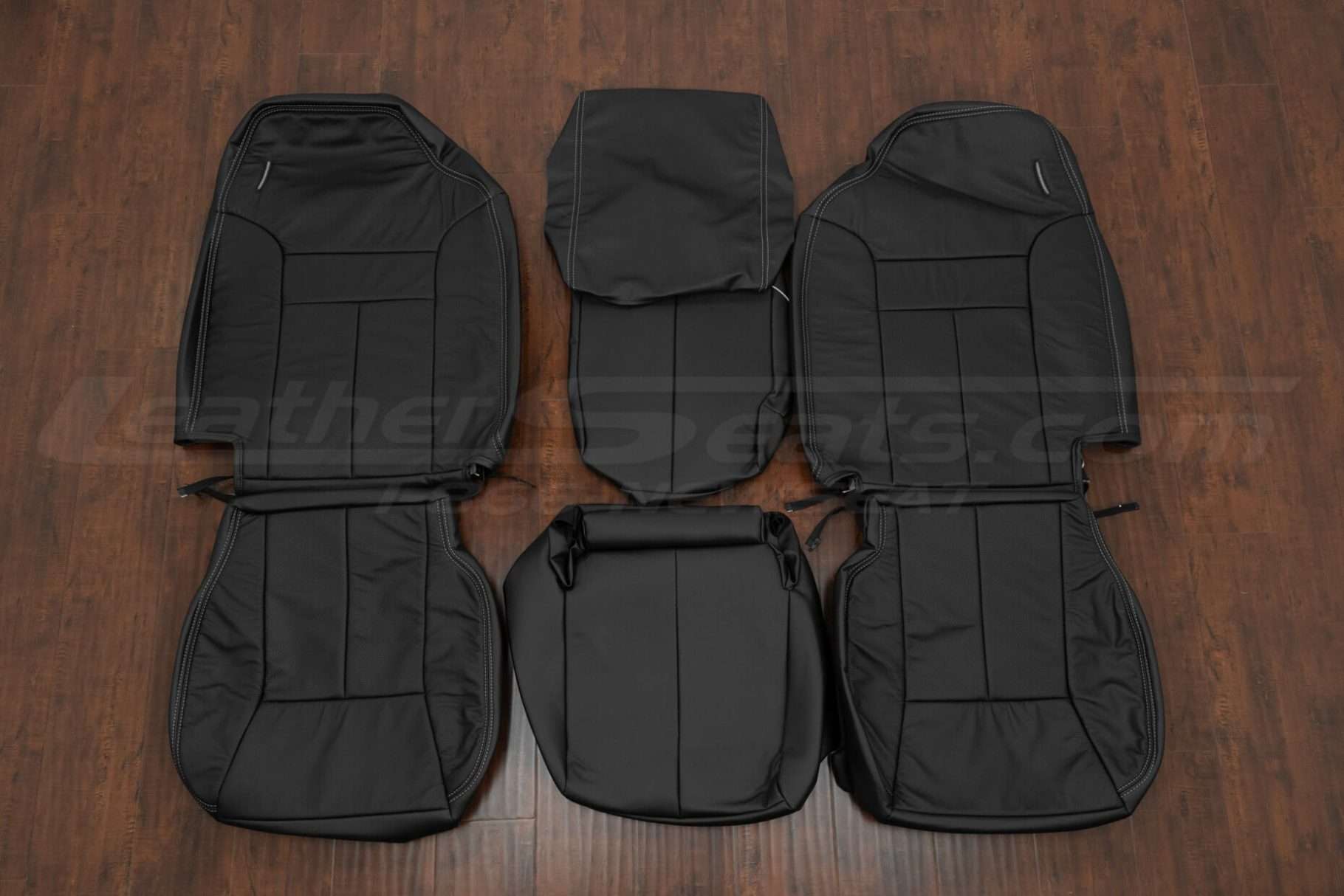 1998-2002 Dodge Ram Quad Cab leather seat interior kit - Black - Front seat upholstery