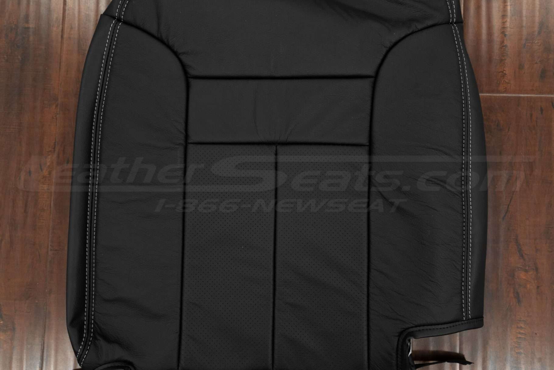 Perforated insert section of Dodge Ram backrest upholstery