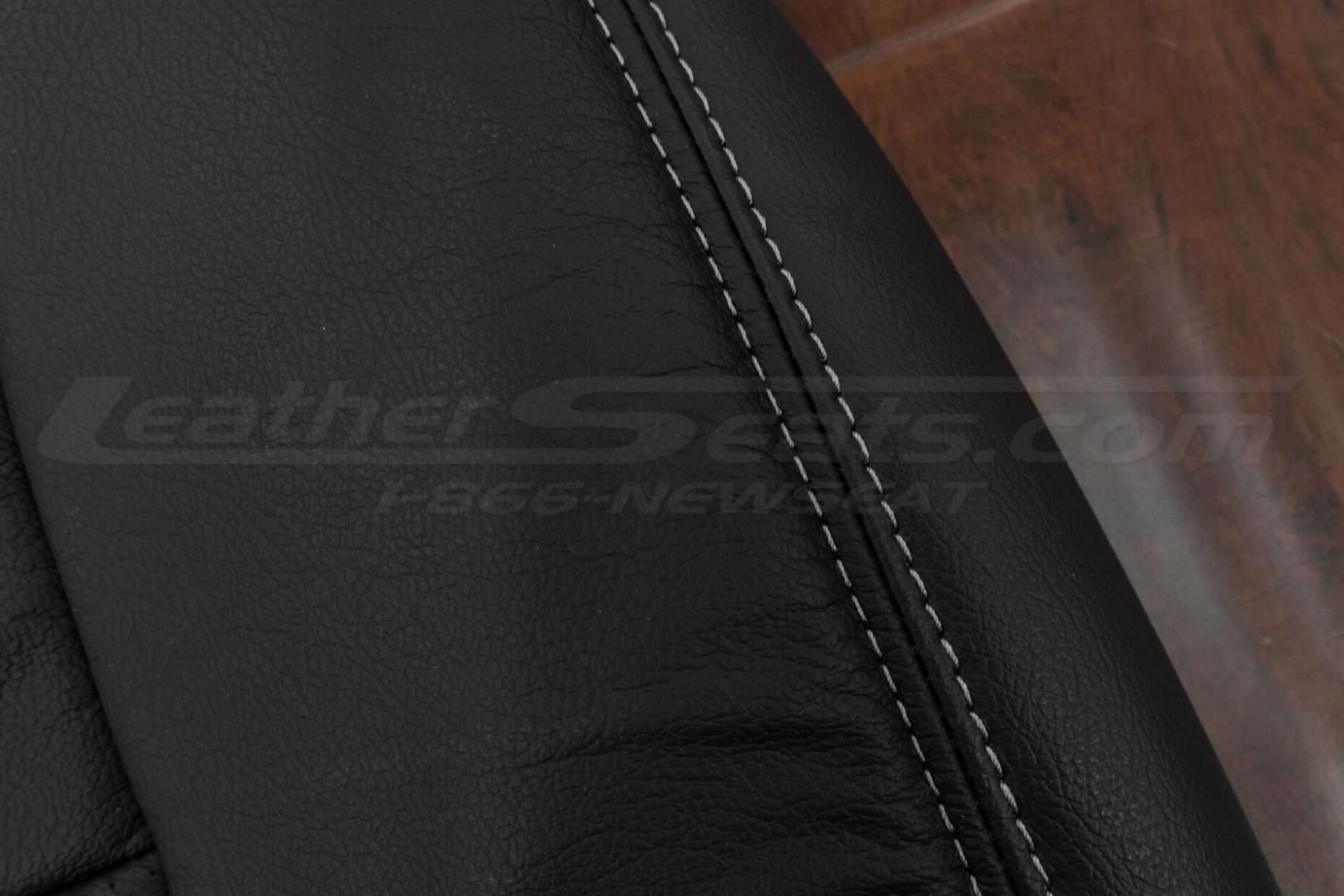 Contrasting Ash stitching on Black leather