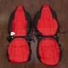 2017-2021 Honda Civic Si Sedan leather seat upholstery kit - Black/Bright Red - Front seat upholstery