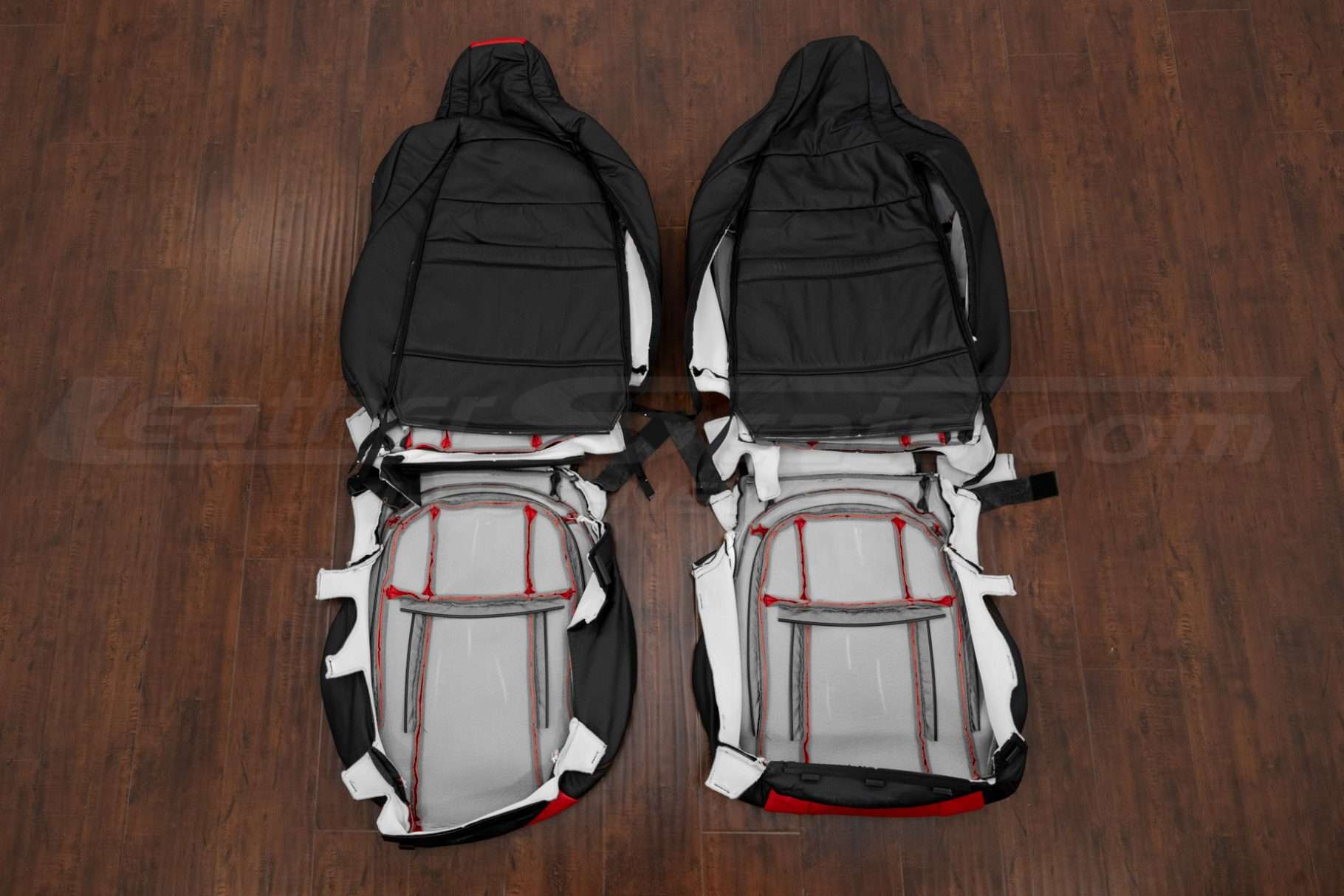 Front seat upholstery kit flipped