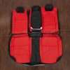 2017-2021 Honda Civic Si Sedan custom leather seat upholstery kit - Black/Bright Red - Rear seat upholstery with armrest