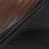 Dove Grey double-stitching on Black leather