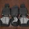 Ford Expedition aftermarket leather kit in black - back view of middle row upholstery