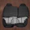 Rear seat leather upholstery flipped