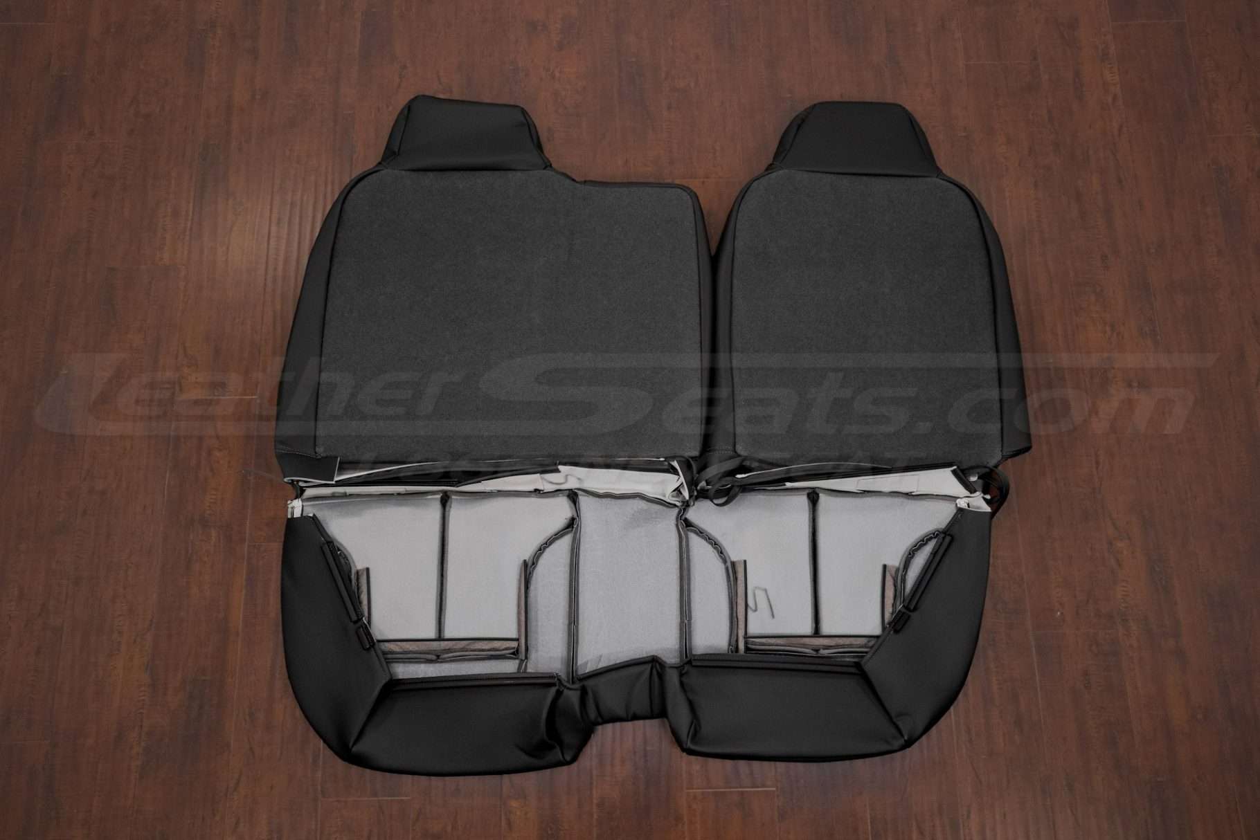 Rear seat leather upholstery flipped