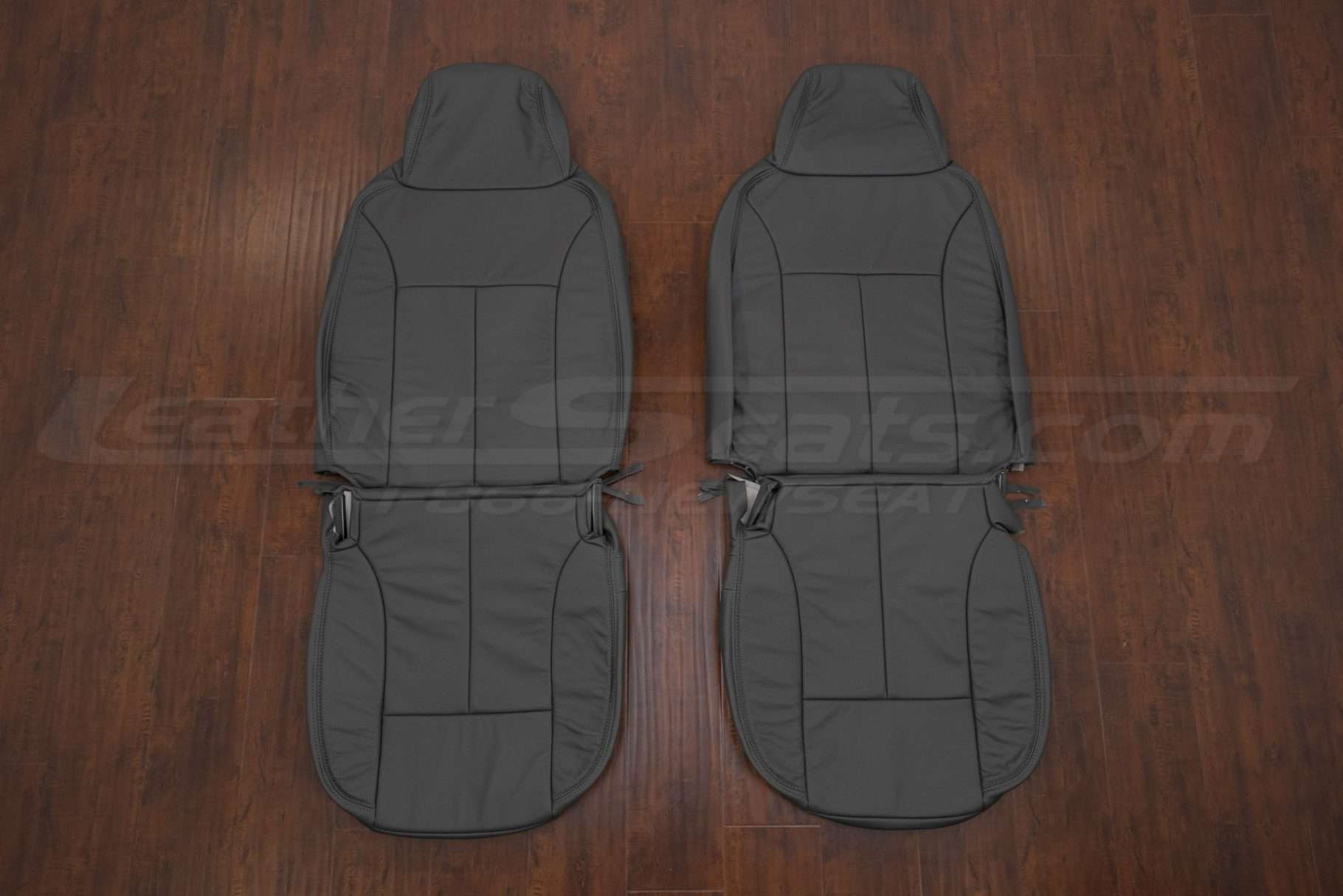 2004-2012 Chevrolet Colorado aftermarket leather upholstery - Graphite- OEM Pewter - Front seat upholstery