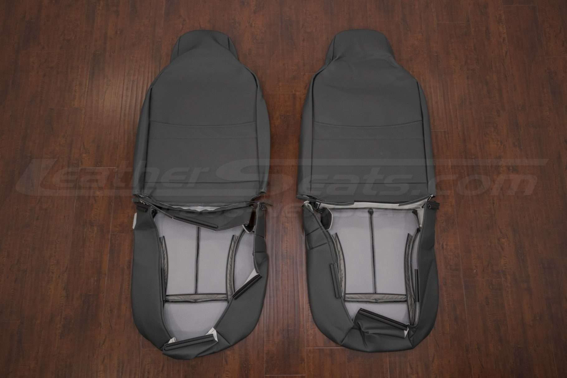 Front seat upholstery fiipped