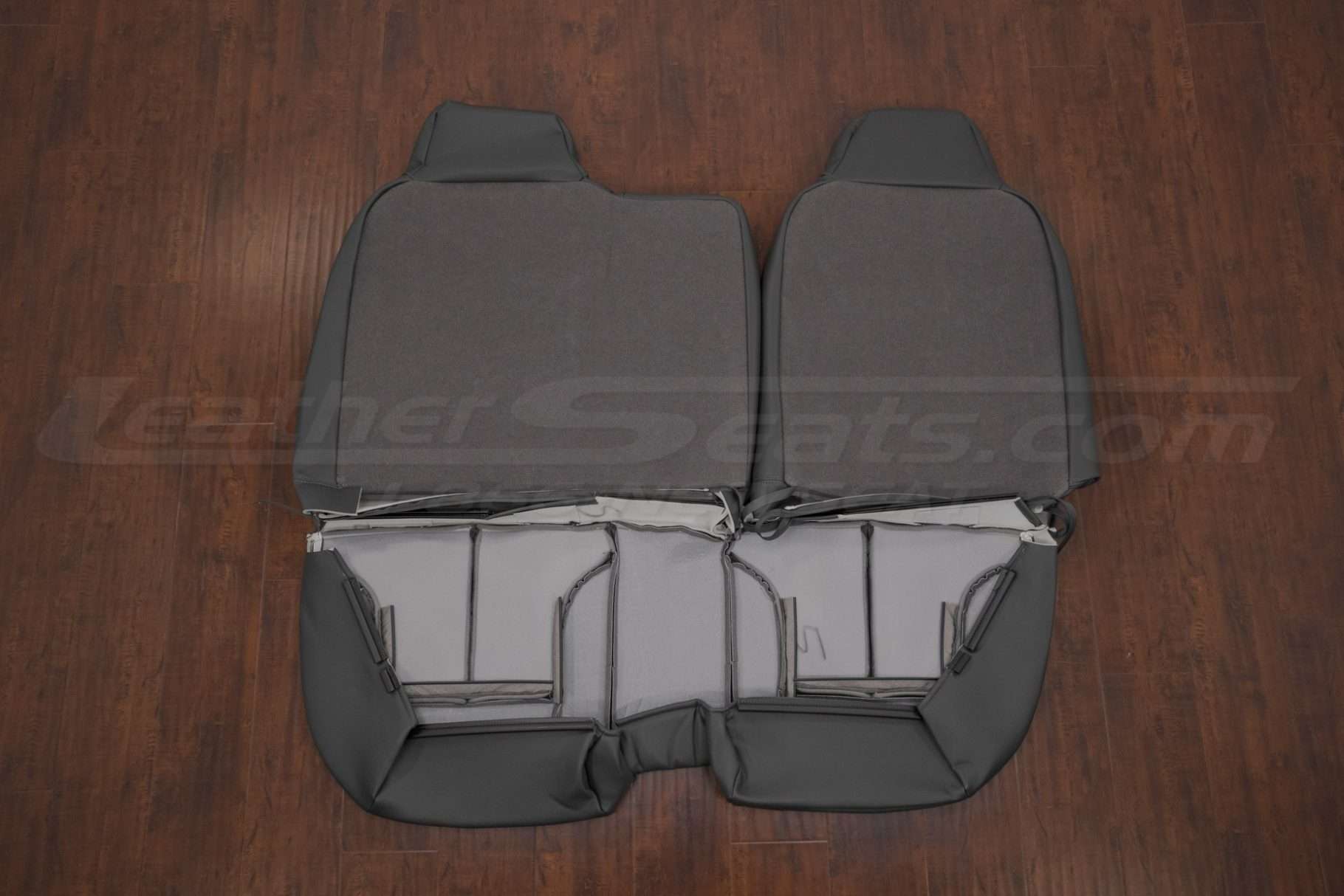 Rear sat upholstery flipped