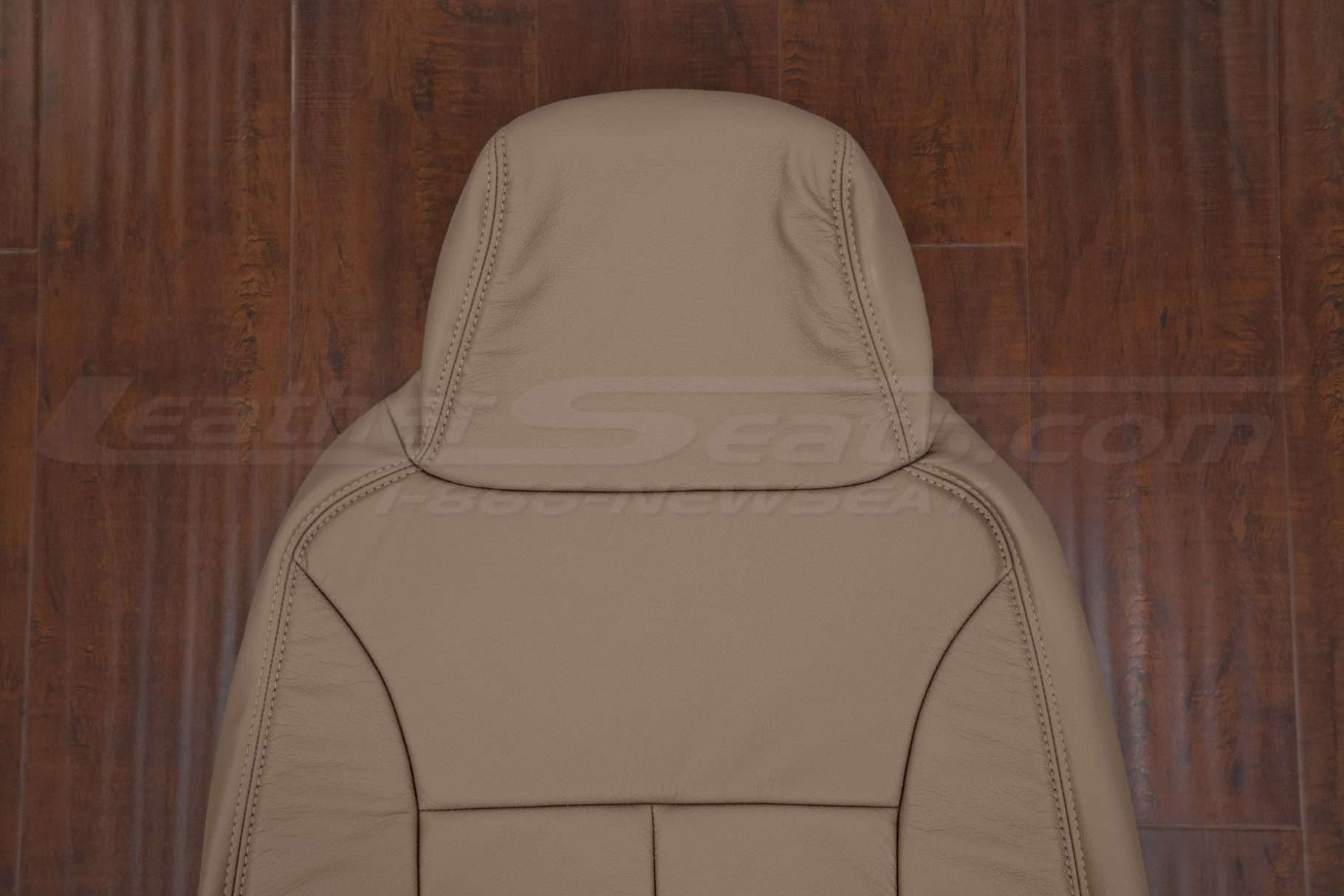 Headrest section of llight cashmere high back bucket upholstery