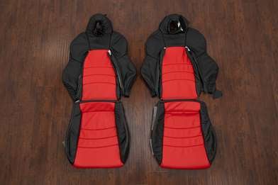2000-2005 Honda S2000 leather seat upholstery kit - Black/Bright Red - Featured Image
