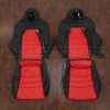 2000-2005 Honda S2000 aftermarket leather seat interior kit - Black/Bright Red - Front seat upholstery