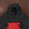Headrest section of leather backrest upholstery
