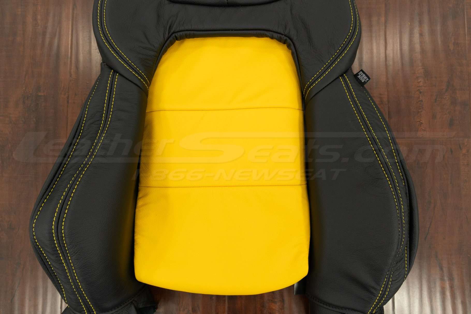 Velocity Yellow center sectioon of c6 corvette backrest upholstery