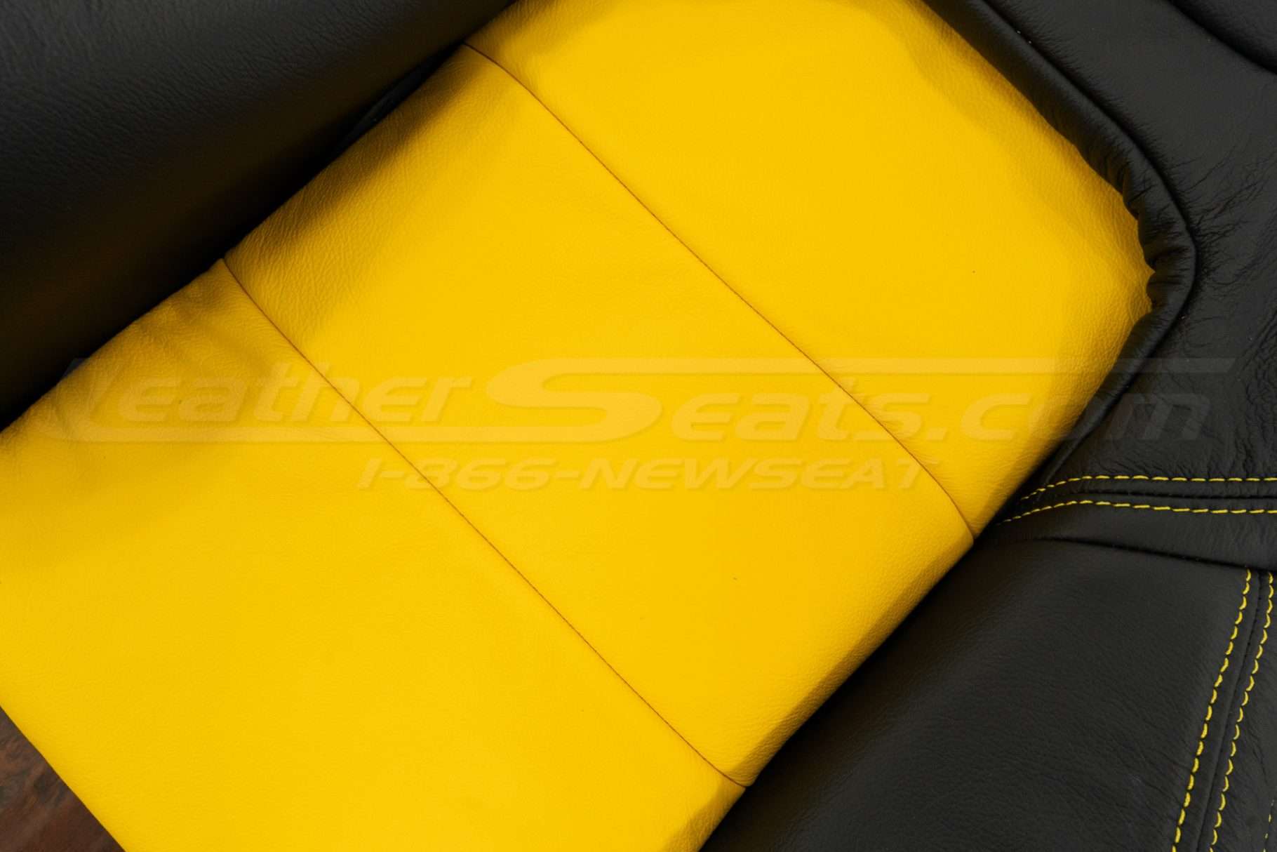 Velocity Yelloow Body leather texture close-up