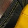 Velocity Yellow doublle-stitching on Black leather