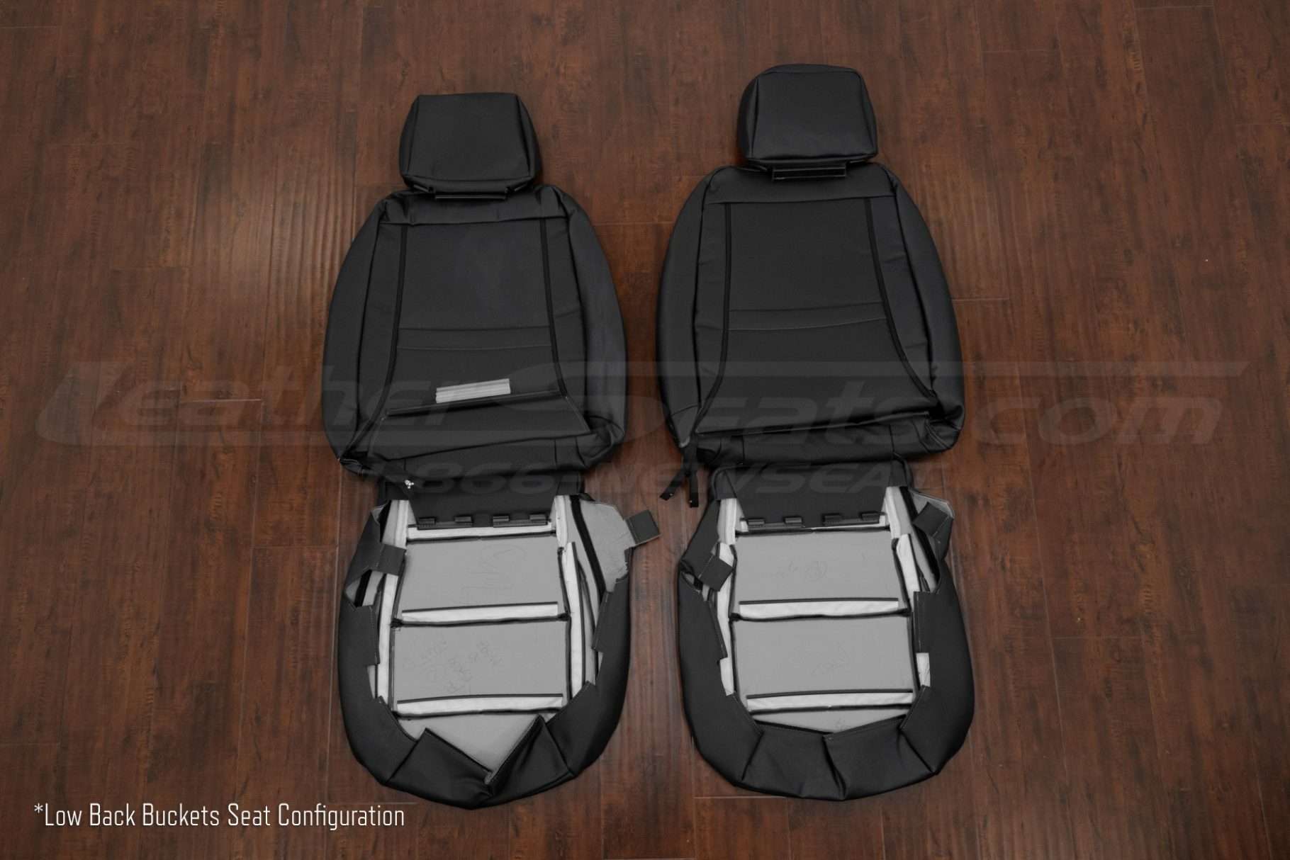 Front seat bucket configuration flipped