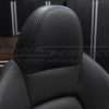 Honda S2000 installed black leather upholstery kit - Headrest close-up