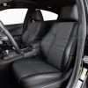 2012-2014 Dodge Charger leathers in Black with perforated Graphite Body - front driver seat