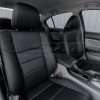 Front backrest and headrest section of black seat covers for honda accord