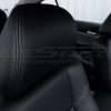 Honda Accord Black leather headrest close-up with matching Black stitching