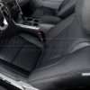 Top-down view of black ford explorer leather seats