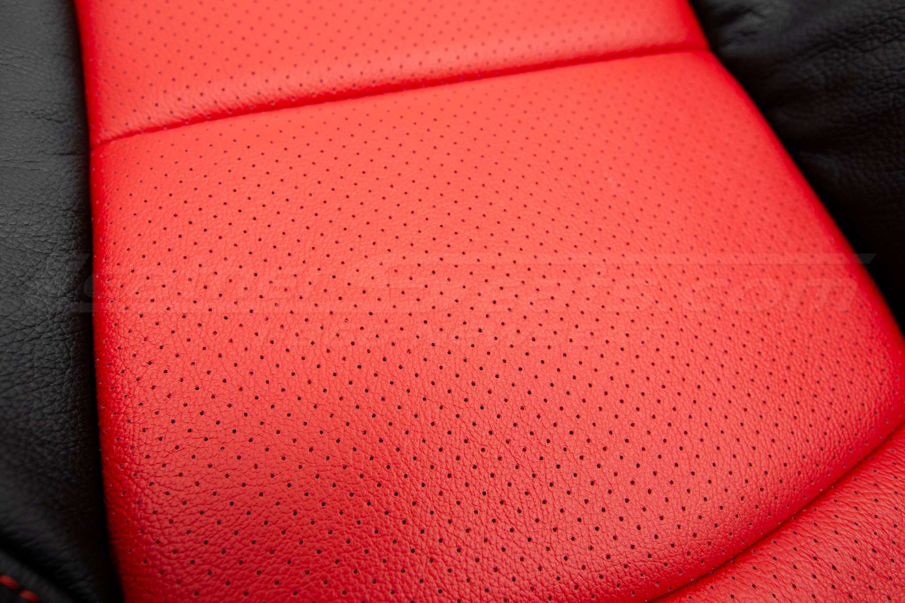 09-21 Nissan 370Z Leather Seat Upholstery Kit | Black/Bright Red