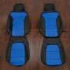 2019-2024 GMC Sierra Aftermarket leather seat upholstery - Black/Cobalt / Front seat upholstery