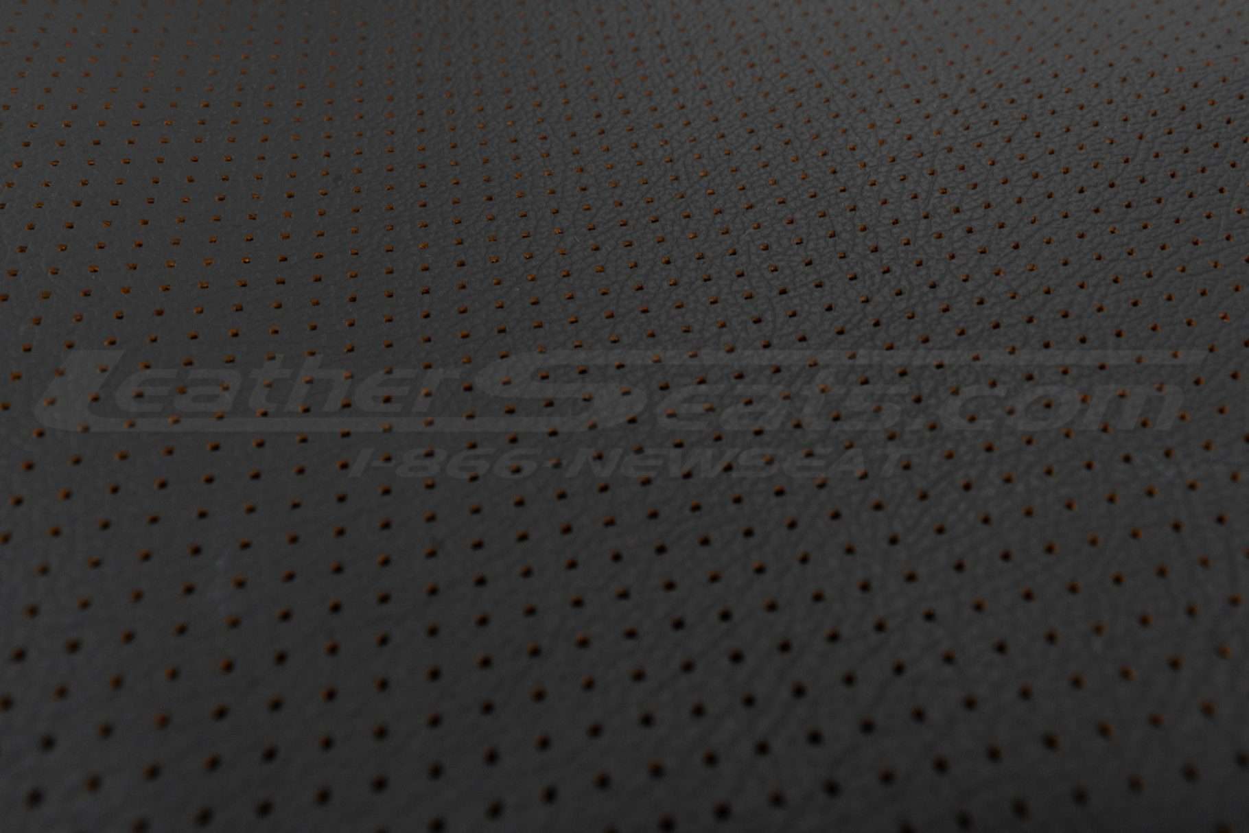 Piazza Orange perforation leather texture and close-up