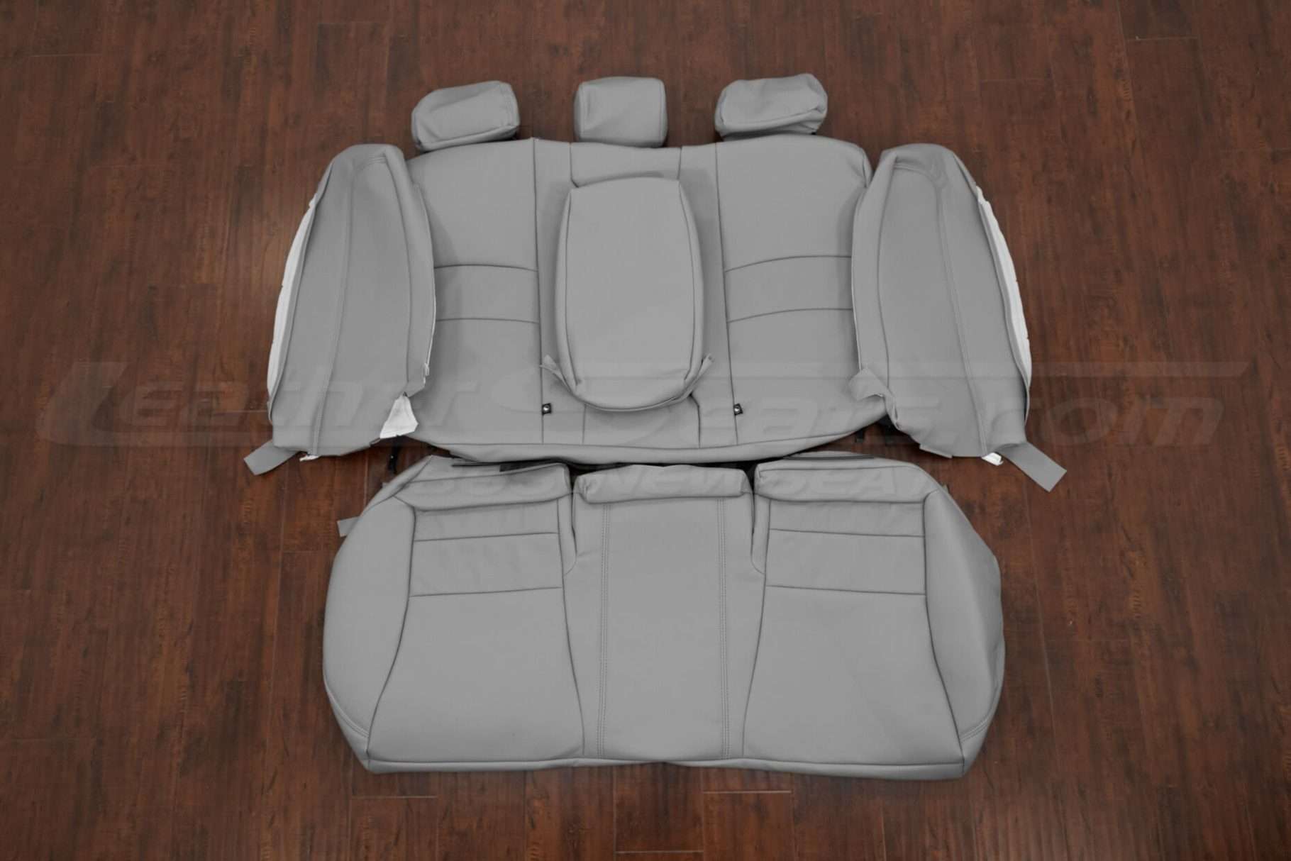 2013-2017 Honda Accord Sedan Leather Seat Upholstery Kit - Ash/ OEM Gray - Rear seat upholstery with armrest and bolsters