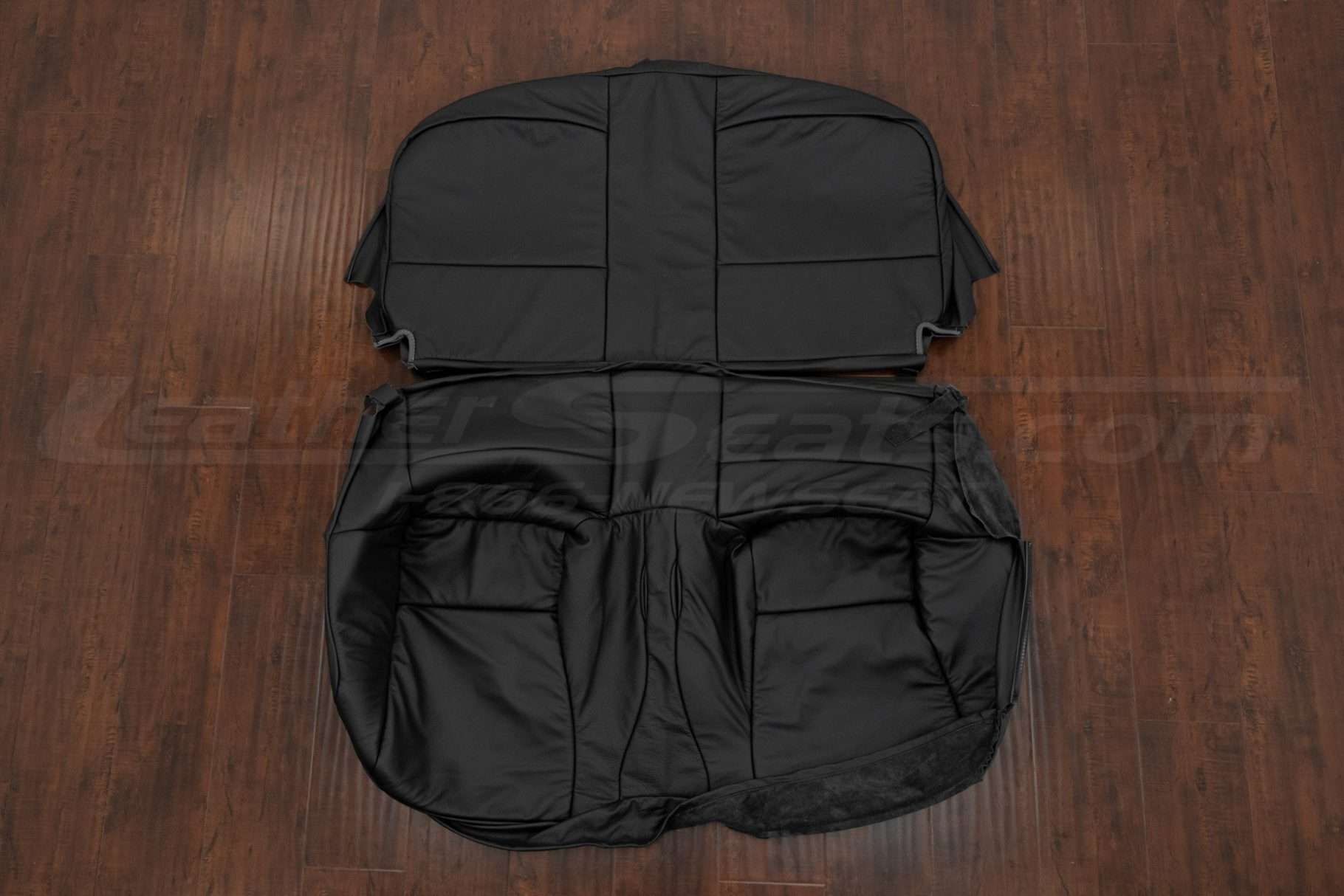 1997-1998 Toyota Supra aftermarket rear seat upholstery in black leather