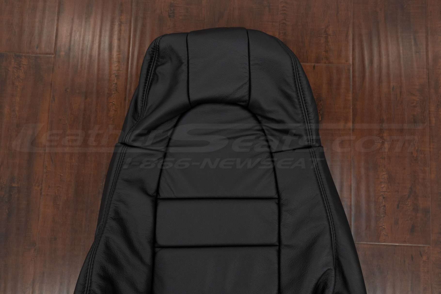 Headrest section of leaher backrest upholstery