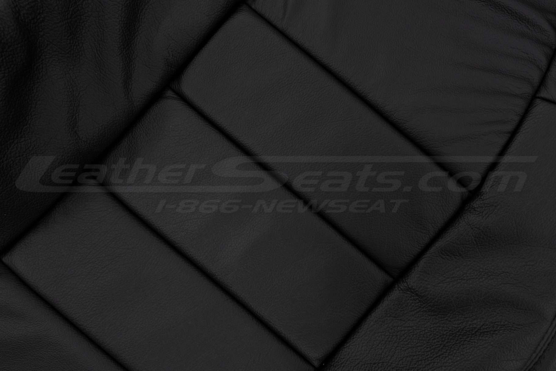 Black Supra backrest upholstery close-up