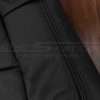 Black double-stitching on Black leather
