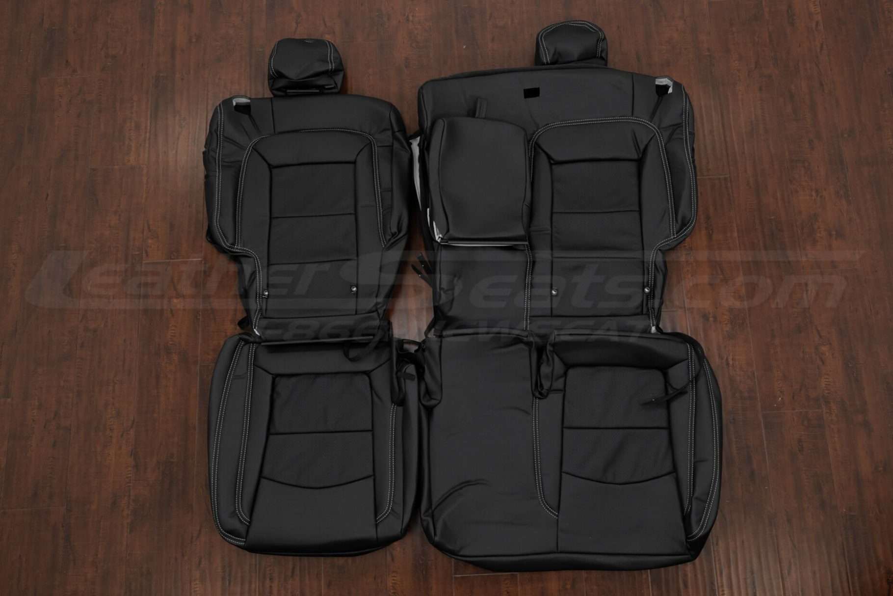 2018-2024 Chevrolet Silverado Aftermarket upholstery kit - black - rear seat upholstery with armrest