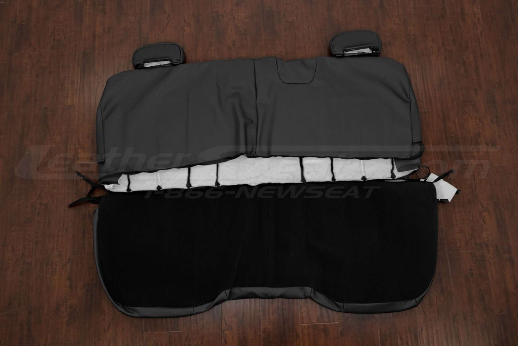 Rear seat leather upholstery flipped