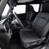 Alernative view of front black installed leather seats for jeep gladiator