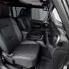 Installed black leather seats for black Jeep Gladiator interior