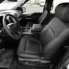 Ford F-150 SuperCrew with custom Black leather seats, perofrated inserts and contrasting stone stitching - front driver seat
