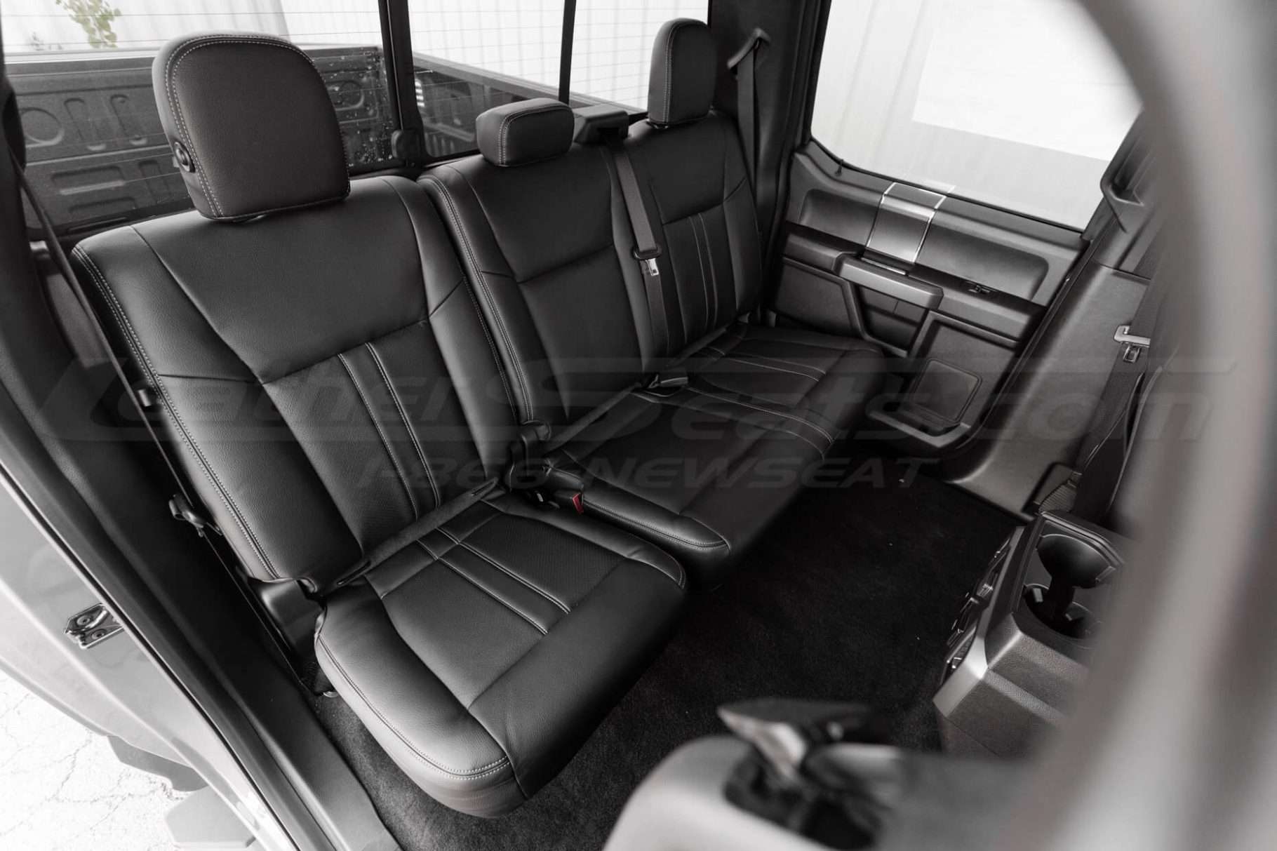 Black installed leather seats for Ford trucks - Rear seats