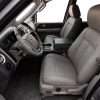 Alternative view of installed aftermarket leather upholstery -Puddy/Stone - Front driver seat