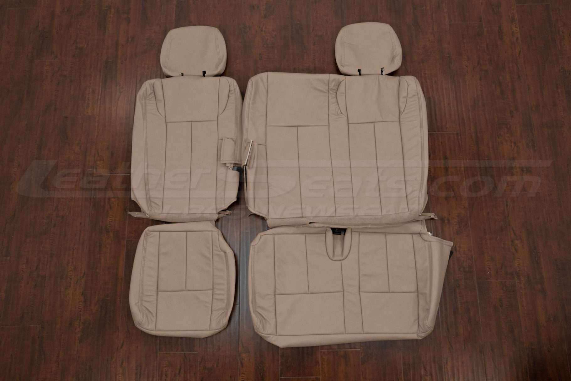 Ford Expedition third row leather upholstery in camel/sandstone
