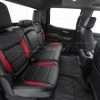 Aftermarket installed leather seat covers for Chevy Silverado - Rear seats