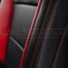 Contrasting Bright Red double-stitching on backrest side bolster