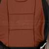 Perforated Body section of leather backrest upholstery