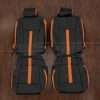 2015-2020 Ford F-150 Custom leahter seat interior kit - Black/Orange/Piazza Orange- Front seat upholstery